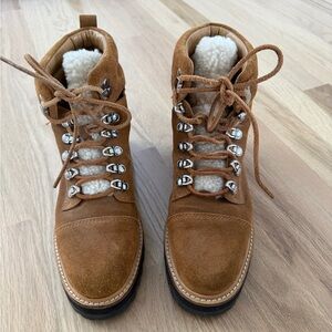Marc Fisher LTD.Women's Idella Shearling Boots Brown Suede